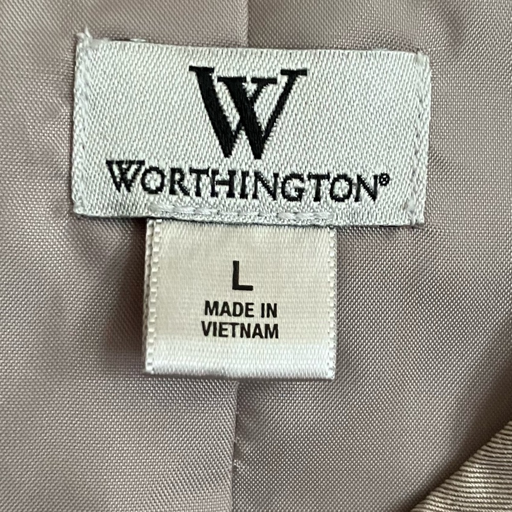 Worthington Cotton Vest Utility Style Design with Tie at Waist Large - Picture 7 of 11